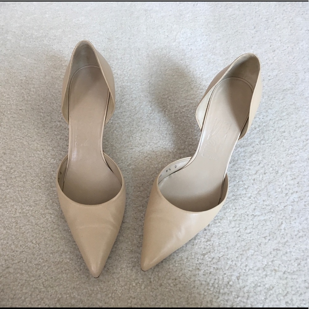 Ferragamo leather high heel pumps